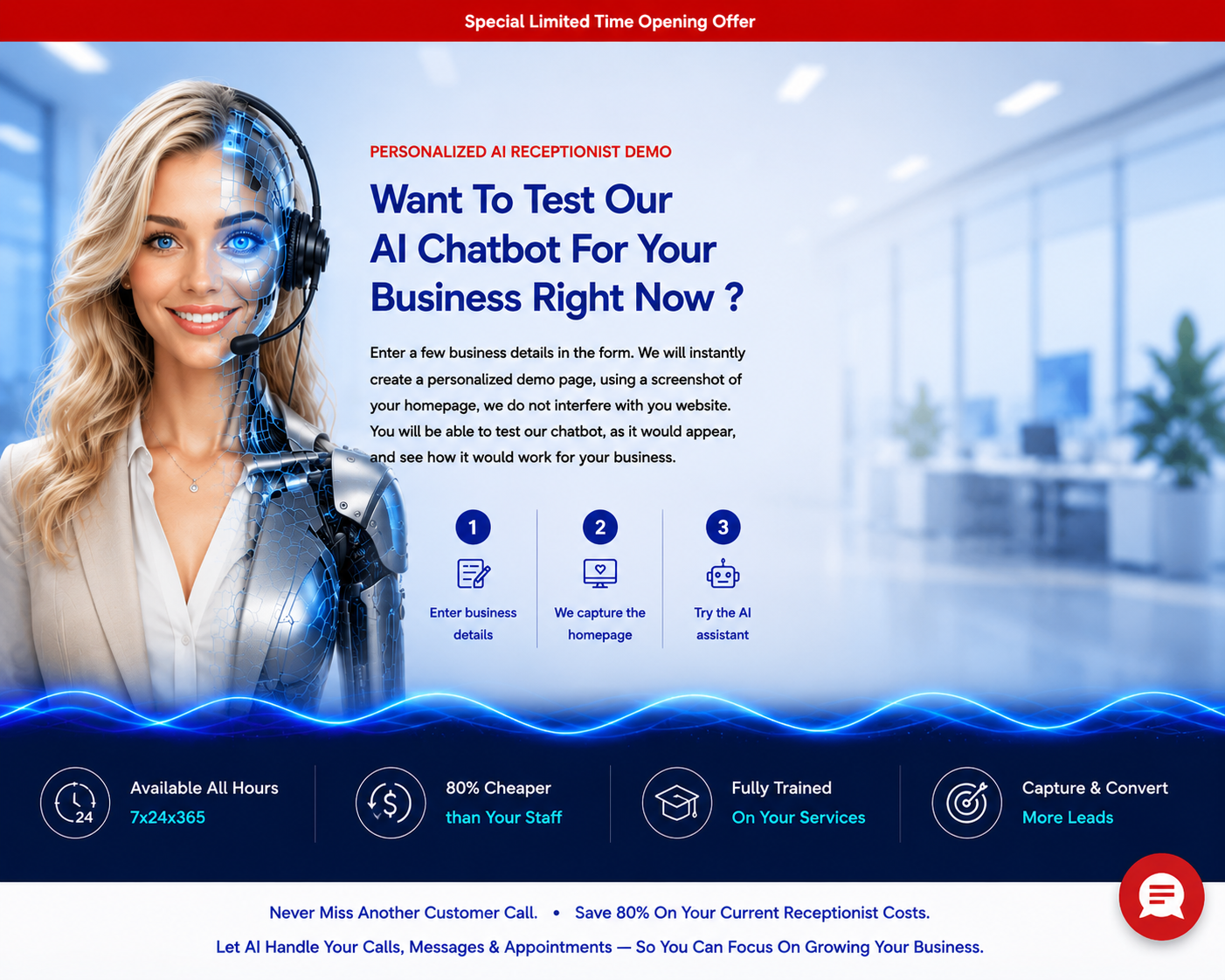 Locamobi personalized AI receptionist demo